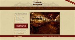 Desktop Screenshot of coyotesbanff.com