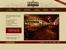 Tablet Screenshot of coyotesbanff.com